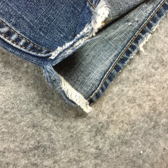 GAP Jeans 33x32 Mens Dark Wash Relaxed Straight 100 Cotton Solid Zip Fly Blue - Picture 3 of 15